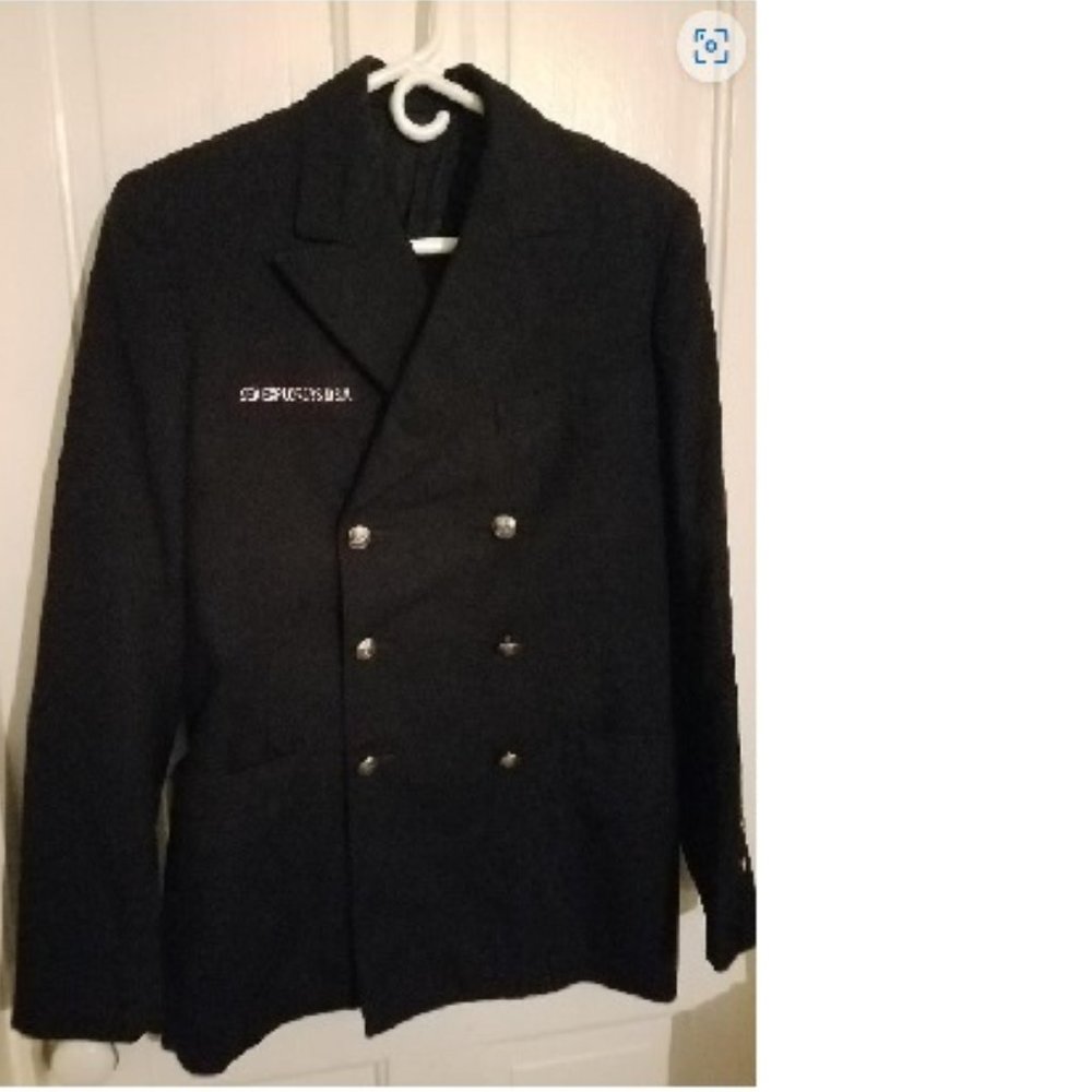 Vintage Sea Explorers BSA(Sea Scouts)Double Breasted Heavy Wool Jacket Navy Blue